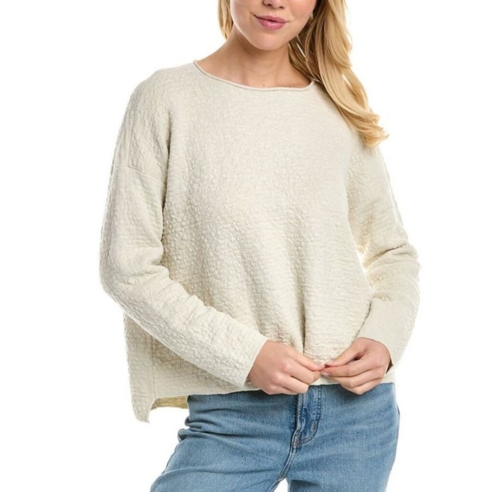 Eileen Fisher | Organic Linen-Blend Crew Neck Sweater